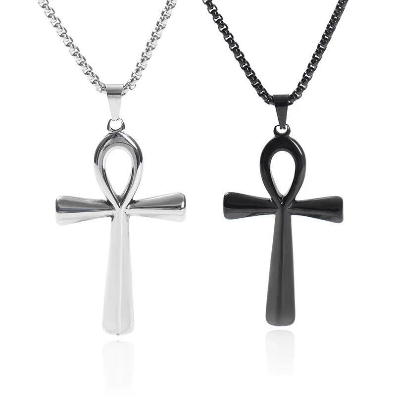 

New Retro Europe and America Silver Cross Pendant Charm Necklace Personalized Men and Women Necklace (Holy Water Sprinkler)