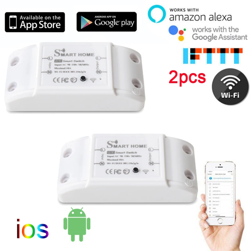 Умный выключатель Dohome универсальный с таймером дистанционным управлением через