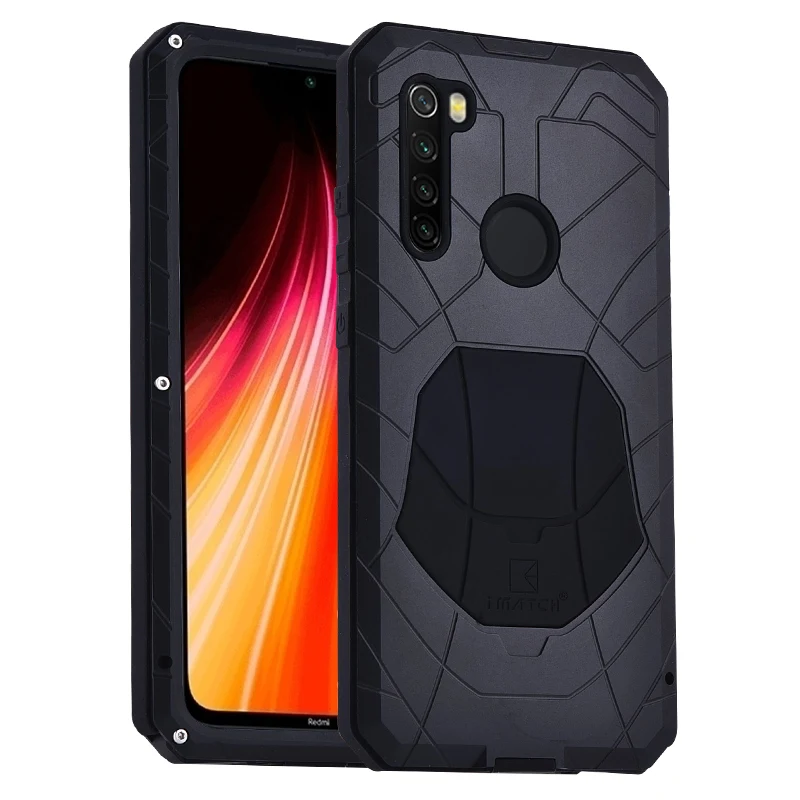 IMATCH для Xiaomi Redmi Note 8 Pro Чехол для Телефона Жесткий Алюминиевый металлический протектор Полный Чехол Броня сверхпрочный противоударный