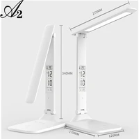 a2 led table lamp desk reading study light clock book eye protection 9 modes usb charging touch switch foldable 3000 6000k