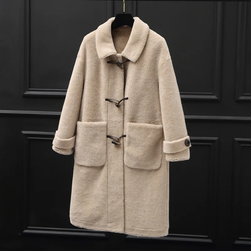 

Женская шерстяная куртка с овечьей шерстью, модель 200% YY2090