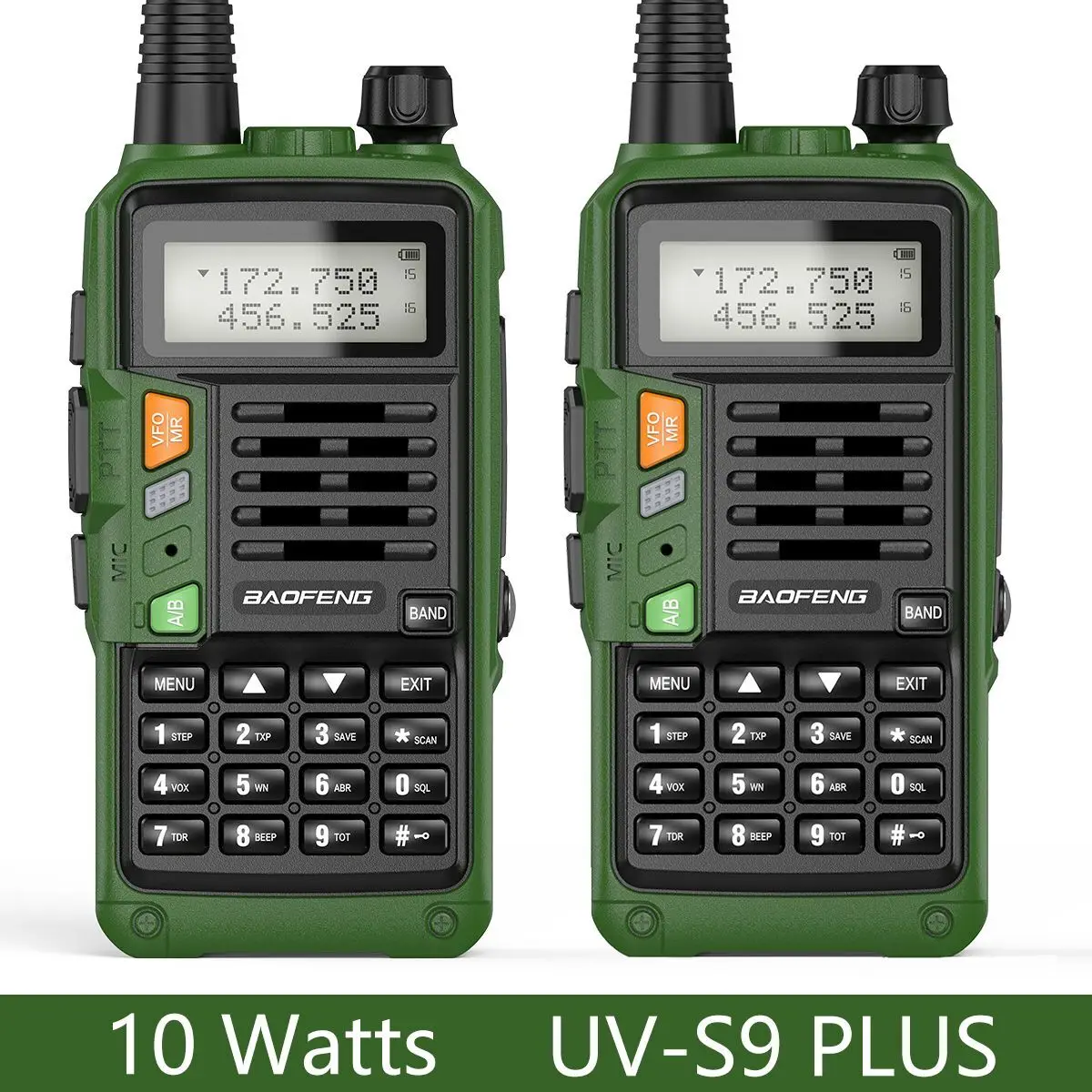 

Рация Baofeng UV-S9 Plus UHF VHF Двухдиапазонная, 10 Вт, высокомощный приемопередатчик, улучшенная версия, двухстороннее радио, 2 шт.