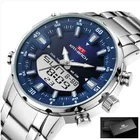 Мужские водонепроницаемые электронные часы с двойным циферблатом