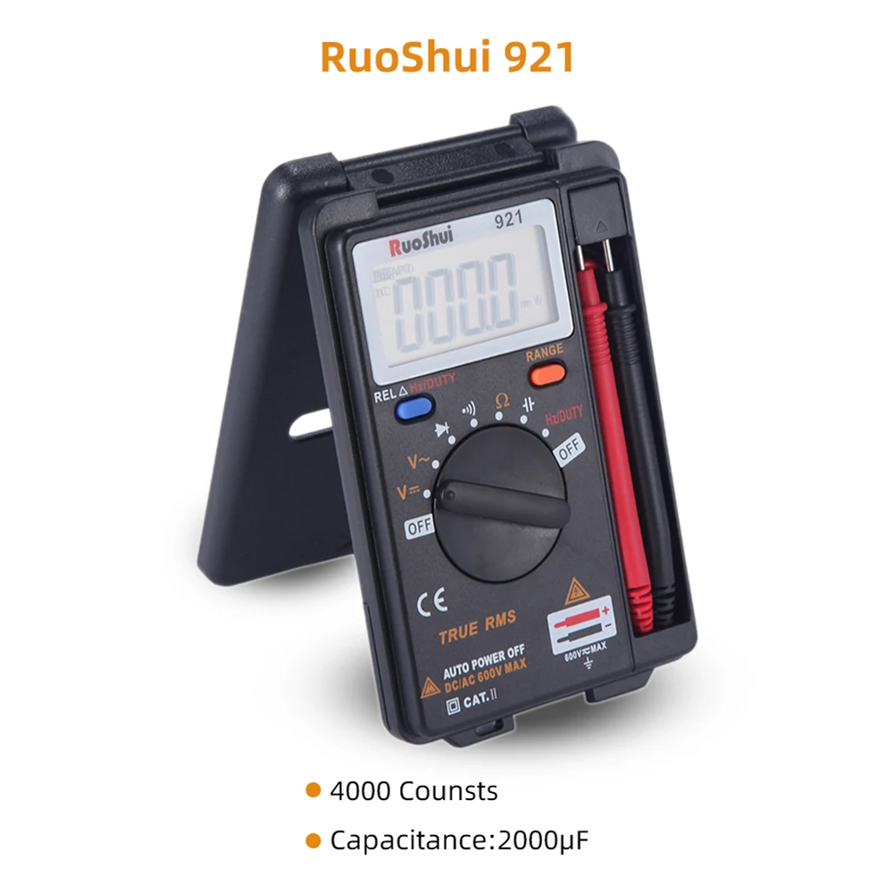 Цифровой мини мультиметр RuoShui VC921 4000 отсчетов измеритель сопротивления