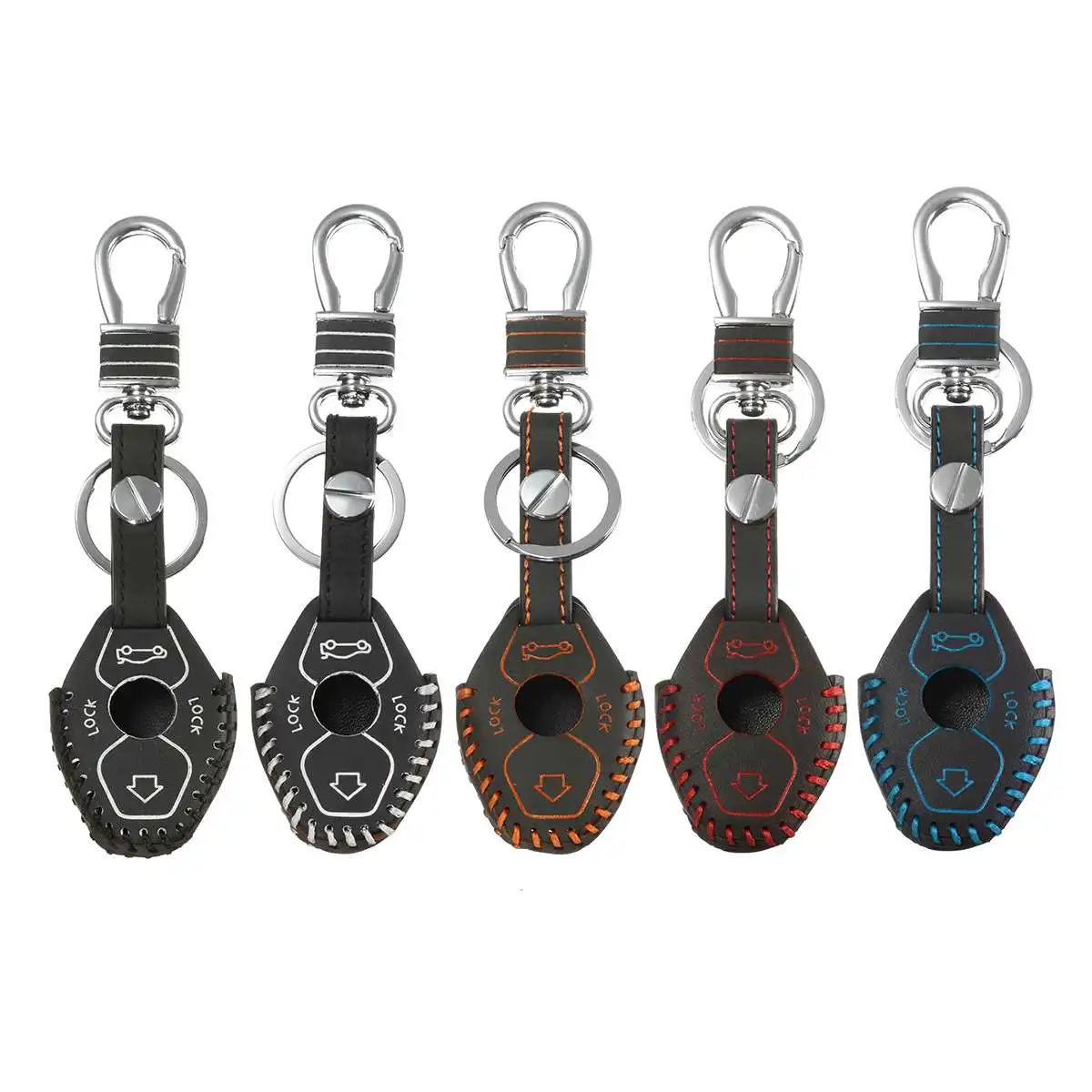 Чехол для автомобильного ключа с 4 кнопками из искусственной кожи защитный чехол