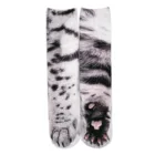 Детские носки с 3D-принтом лап, унисекс, с рисунком кота, тигра