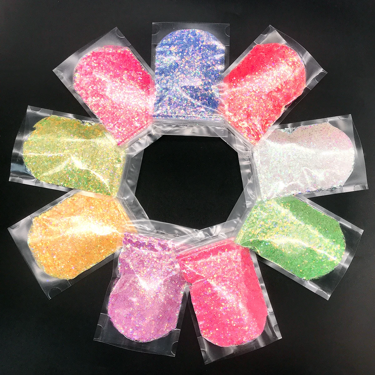 Смешанный Блестящий Порошок для ногтей 8 ячеек/пакет блестки красочные хлопья