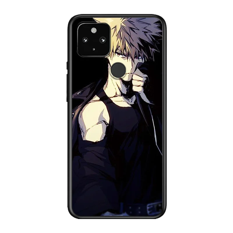 

My Hero Academia Katsuki Bakugou Soft TPU Silicone Black Cover For Google Pixel 5 4A 5G 4 XL Phone Case