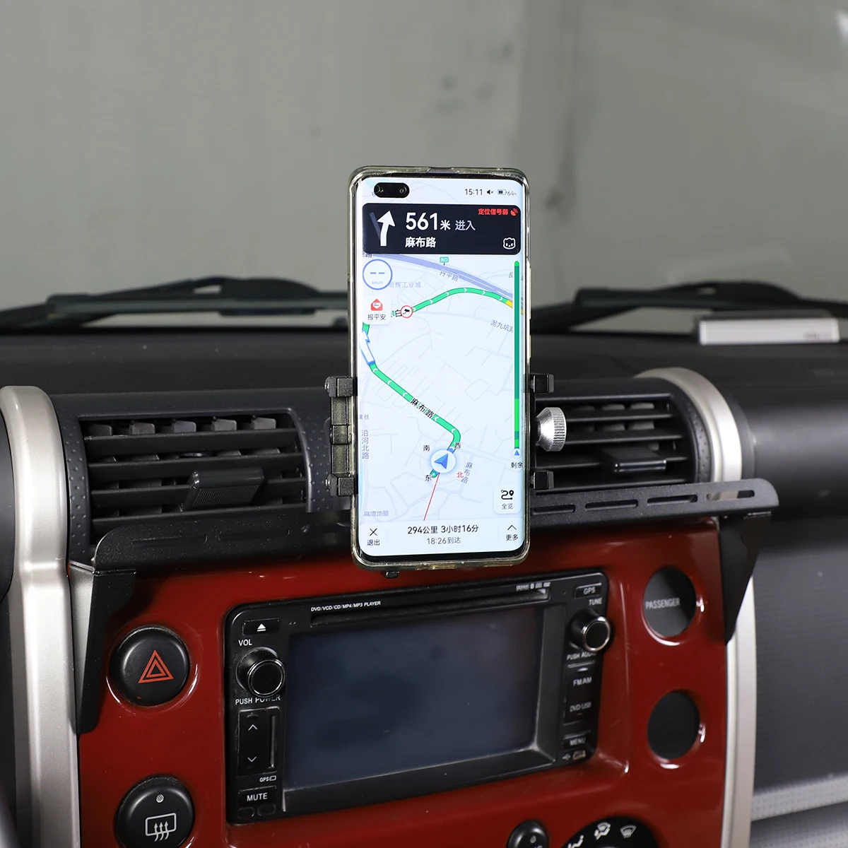 st car accessories stainless steel center console multifunction phone mobile bracket holder mounts for toyota fj cruiser 07 2021 free global shipping