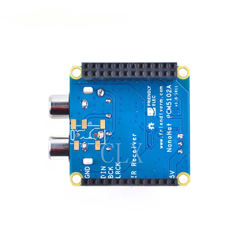 

NanoHat PCM5102A,Compatible with NanoPi NEO/NEO Air,DAC audio chip and NS' low-noise,Sample rates is 384kHz