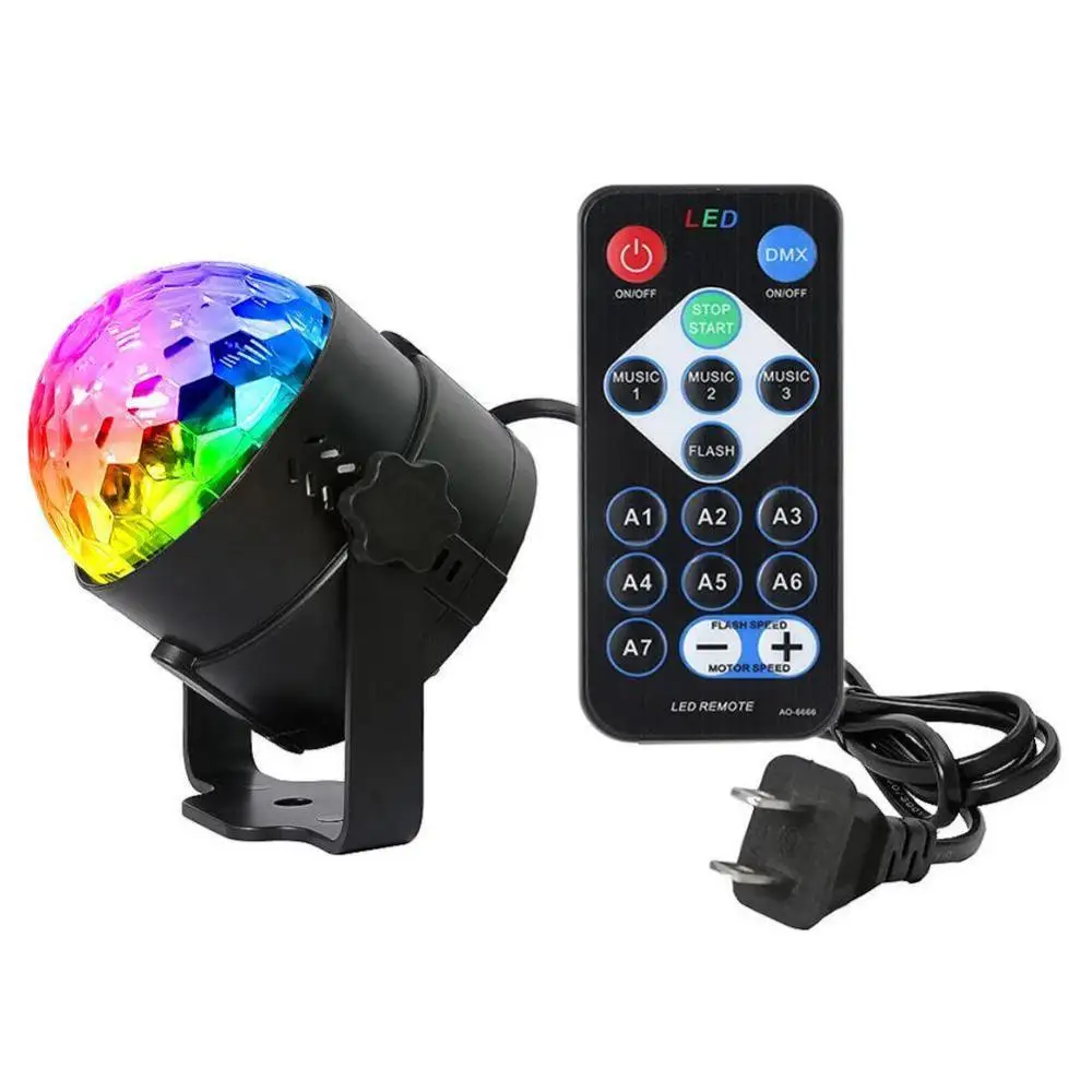 

Stage Light RGB LED Party Effect Disco Ball Light Sound Activate Projector RGB Stage Light Music Christmas KTV Party