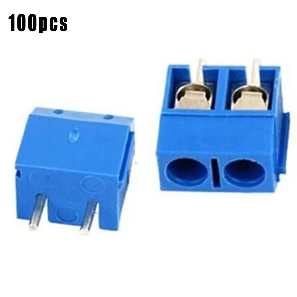 100 шт. KF301 2P 5 08 мм синий набор соединителей соединитель Клемма винт клемма для дома