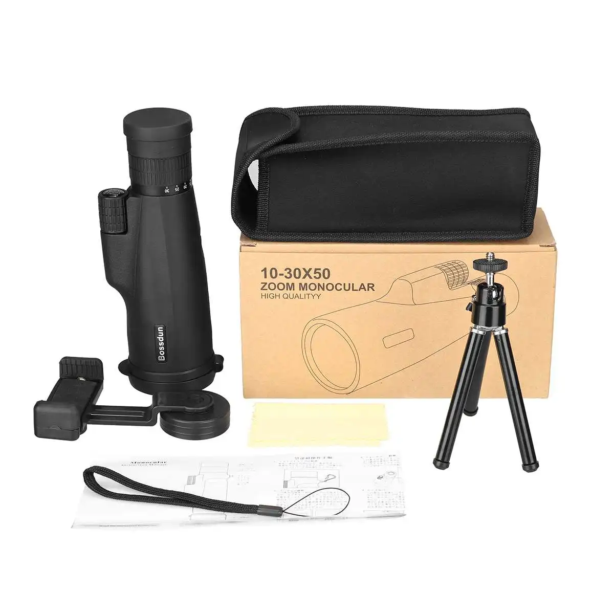 

10-30x50 мощный Монокуляр с большим диапазоном масштабирования Карманный зрительный телескоп очки для охоты кемпинга туризма детский телеско...