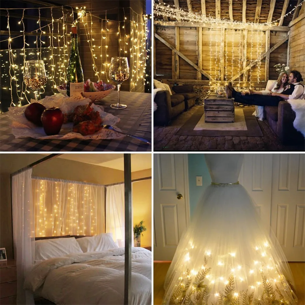

LED Lights Christmas Lights Fairy Lights Window Curtain Lights Garland Outdoor Home For Wedding/Party/Curtain/Garden Decoration