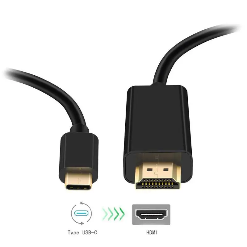 USB 3 1 type-C к HDMI кабель 1080P видео адаптер Шнур для дисплея проектора HDTV ультра-тонкий