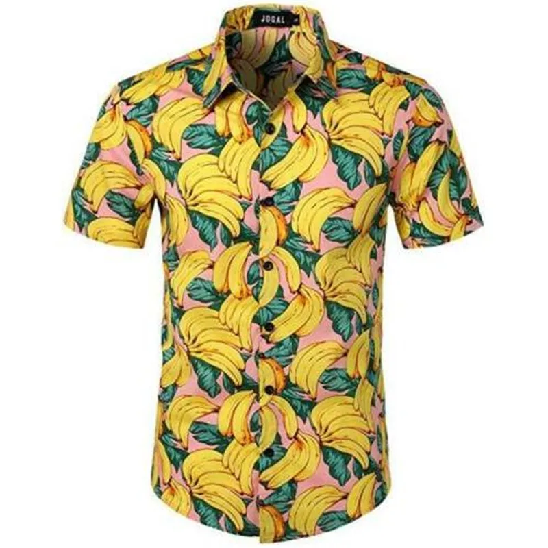 Новые мужские Гавайские рубашки летняя с цветочным принтом Пляжная рубашка