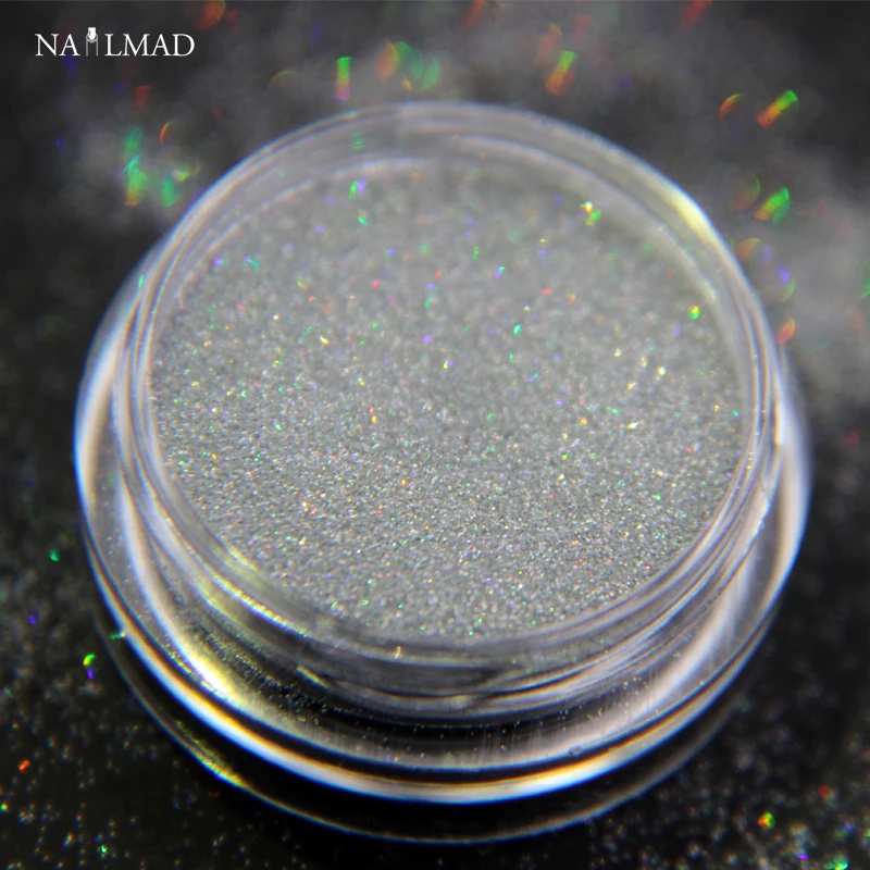 

0.05mm Laser Silver Glitters Nail Holographic Sequins Nail Paillettes Hologram Nail Sparkle Glitter Laser Glitter Dust 3ml
