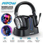 Беспроводная игровая гарнитура Mpow BH455 2,4G с объемным 3D звуком, съемный микрофон с шумоподавлением для PS5PS4ПК, проводная 3,5 мм