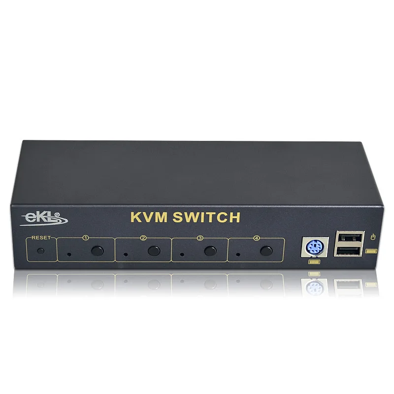 KVM переключатель 4 порта VGA USB PS2 клавиатура мышь дисплей коробка с шт. КАБЕЛЬ |