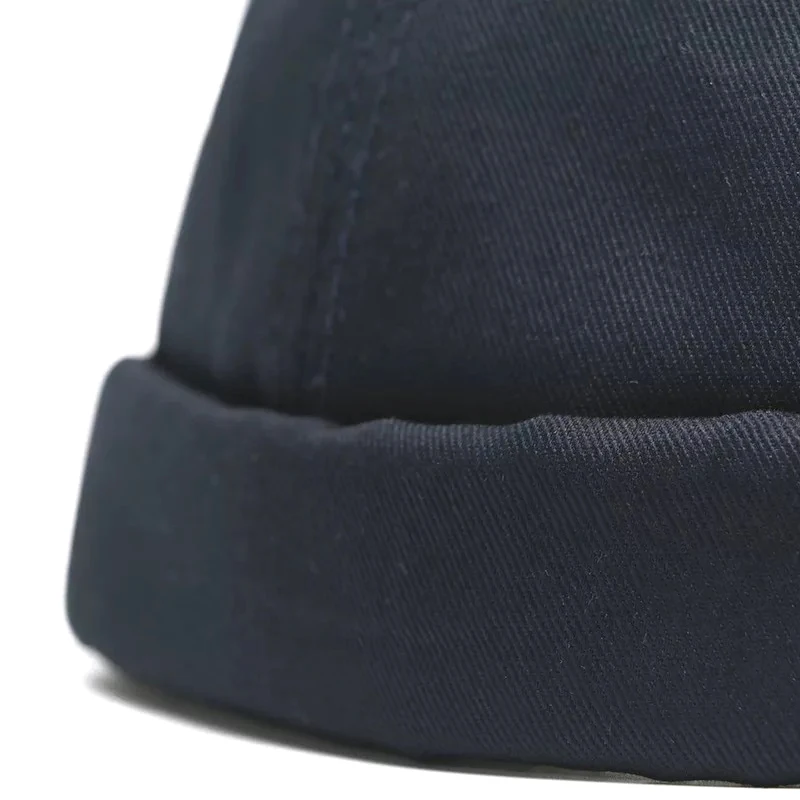 

Vintage Skull cap Hats Hip Hop Men Hat Washed Cotton Adjustable Brimless Hat Landlord Breathable Beanie Hat Sailor Cap
