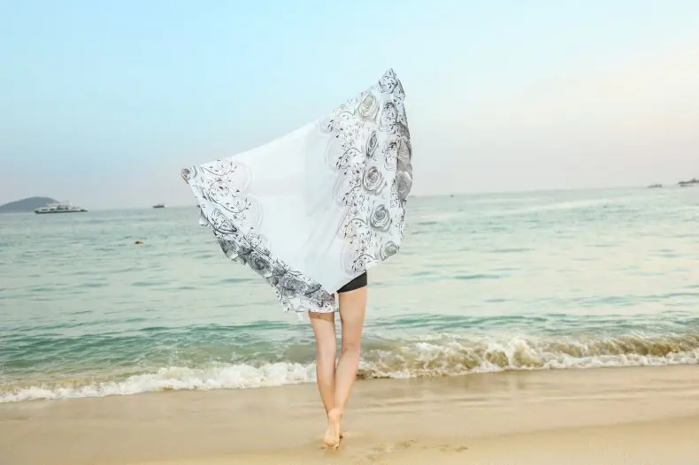 2020 200 см Большой размер музыкальный розовый шифоновый шарф Шелковый квадратный