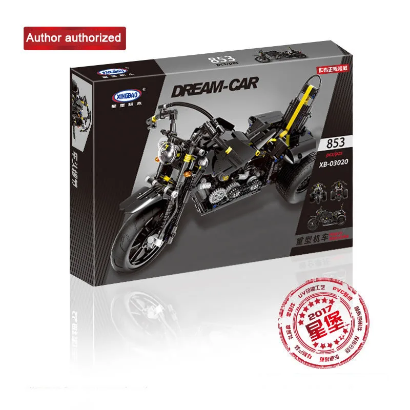 

Creative technology series heavy locomotive motorcycle small particles building blocks children's toys for kids gifts