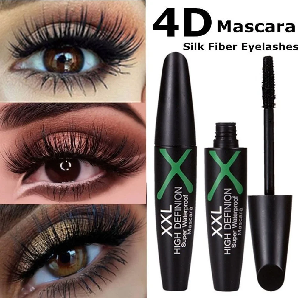 

1 Pc 4D Silk Fiber Eyelashes Lengthening Mascara Waterproof Long Lasting Lash Black Eyelashes 3D Thick Mascara Extension Make Up