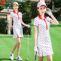 summer new golf sportswear women elastic slim printing golf skirt ladies tennis dress colorful quick dry breathable shorts skirt