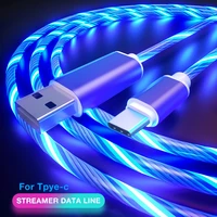 glowing type c phone charging cables for samsung s21 s20 s10 s9 s8 plus huawei p50 p40 p30 p20 pro fast charging type c cable