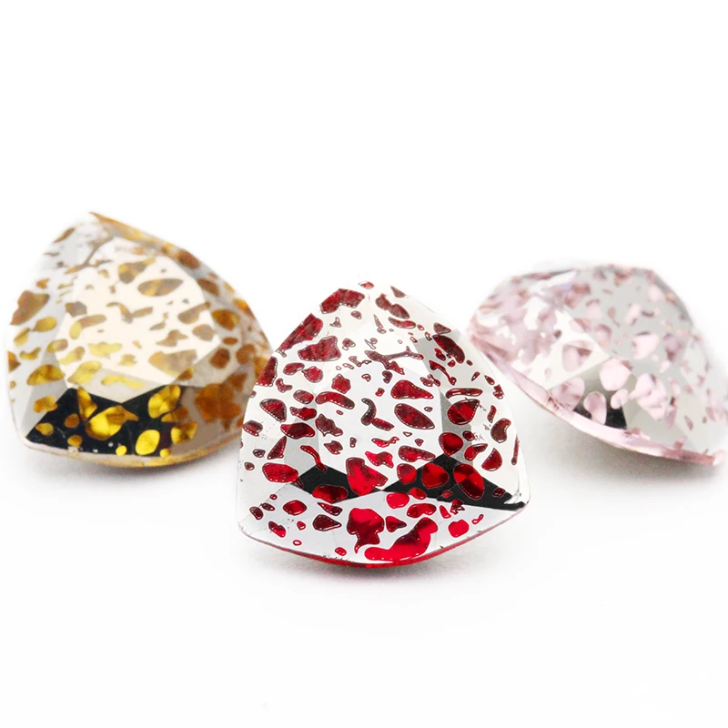 Серебряная патина толстые триланты Стразы стеклянные стразы ювелирные изделия