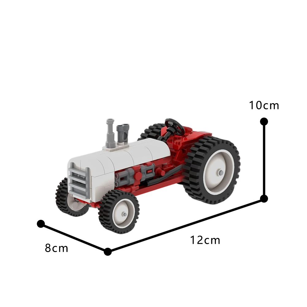 MOC Small Vintage Tractor High-Tech Retro Tractors Vehicle Particle Building Blocks Assemble Bricks Decoration Toy Birthday Gift | Игрушки и