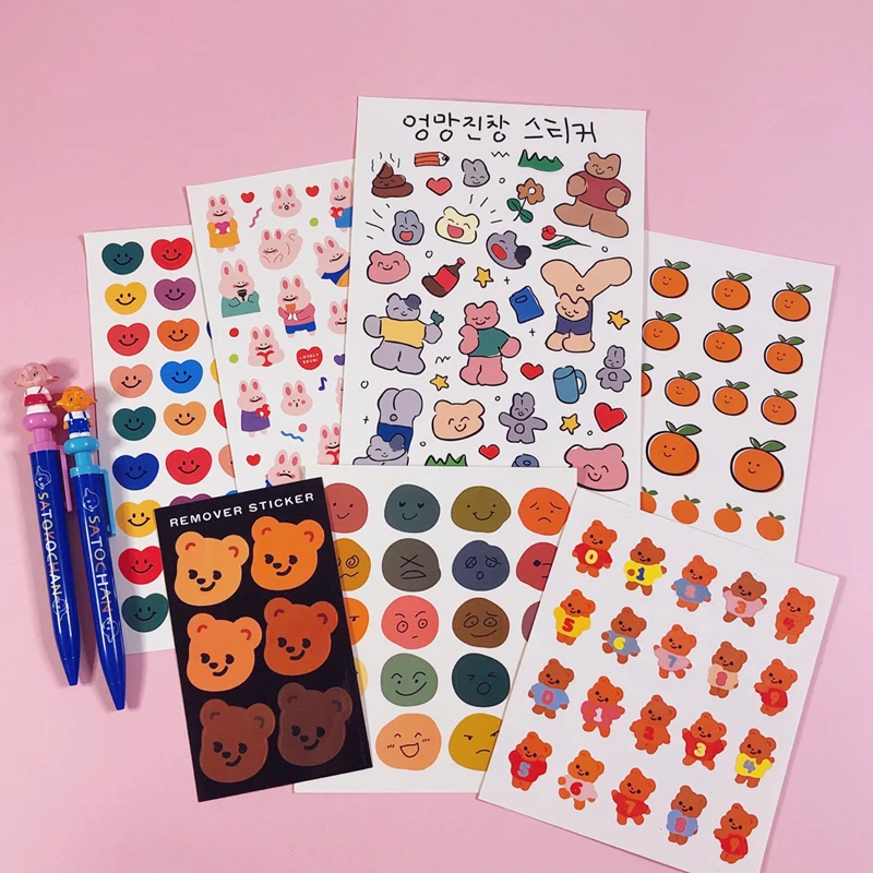 С рисунком из мультфильма Медведь наклейки вручную учетной записи Материал