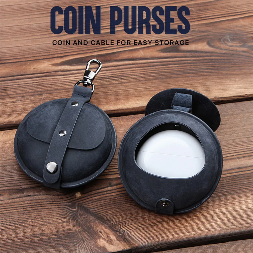 

Leather Earphone Protective Case for Huawei Freebuds3 Bluetooth Wireless Earphones Shockproof Carrying bag With Metal Buckle