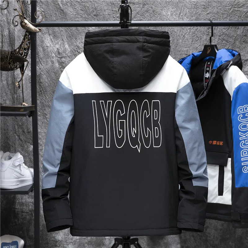 Мужская зимняя куртка-парка с карманами Повседневная Уличная куртка большого