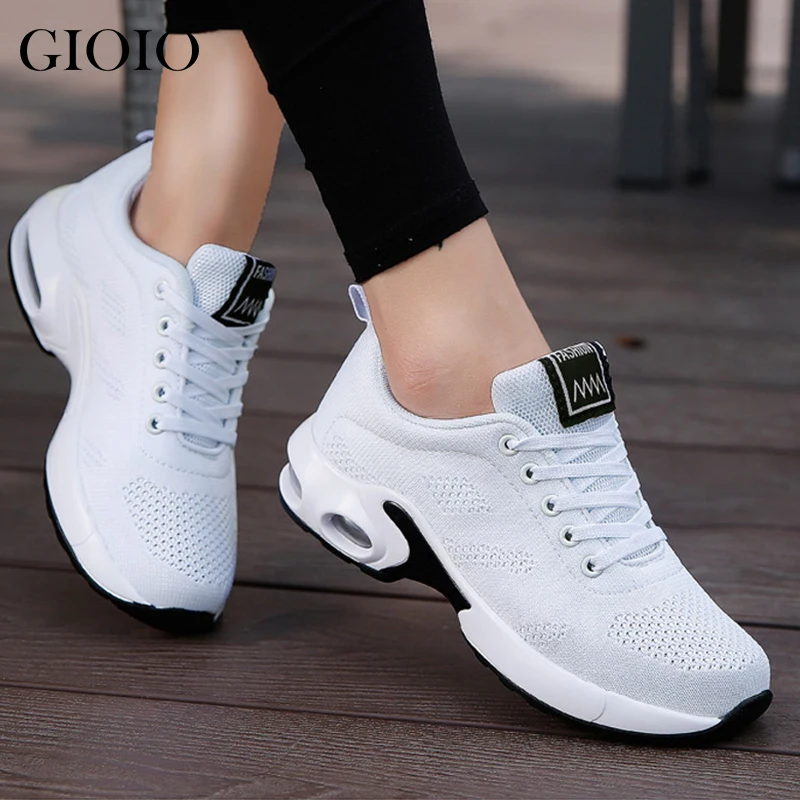 Кроссовки женские сетчатые повседневная обувь на плоской подошве легкие мягкие
