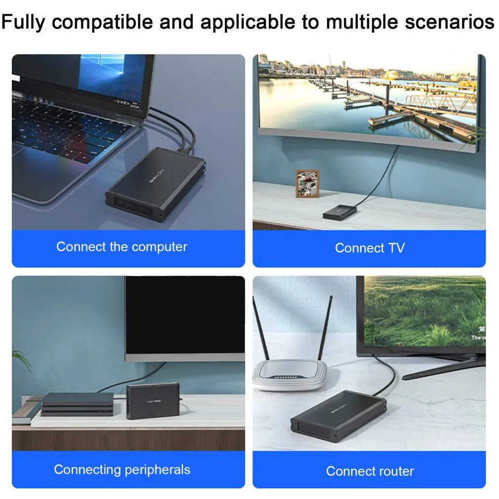 ba 06usi usb 2 0ssd mobile hard disk box dual using sata ide interface 3 5 inch universal hdd enclosure aluminum alloy free global shipping
