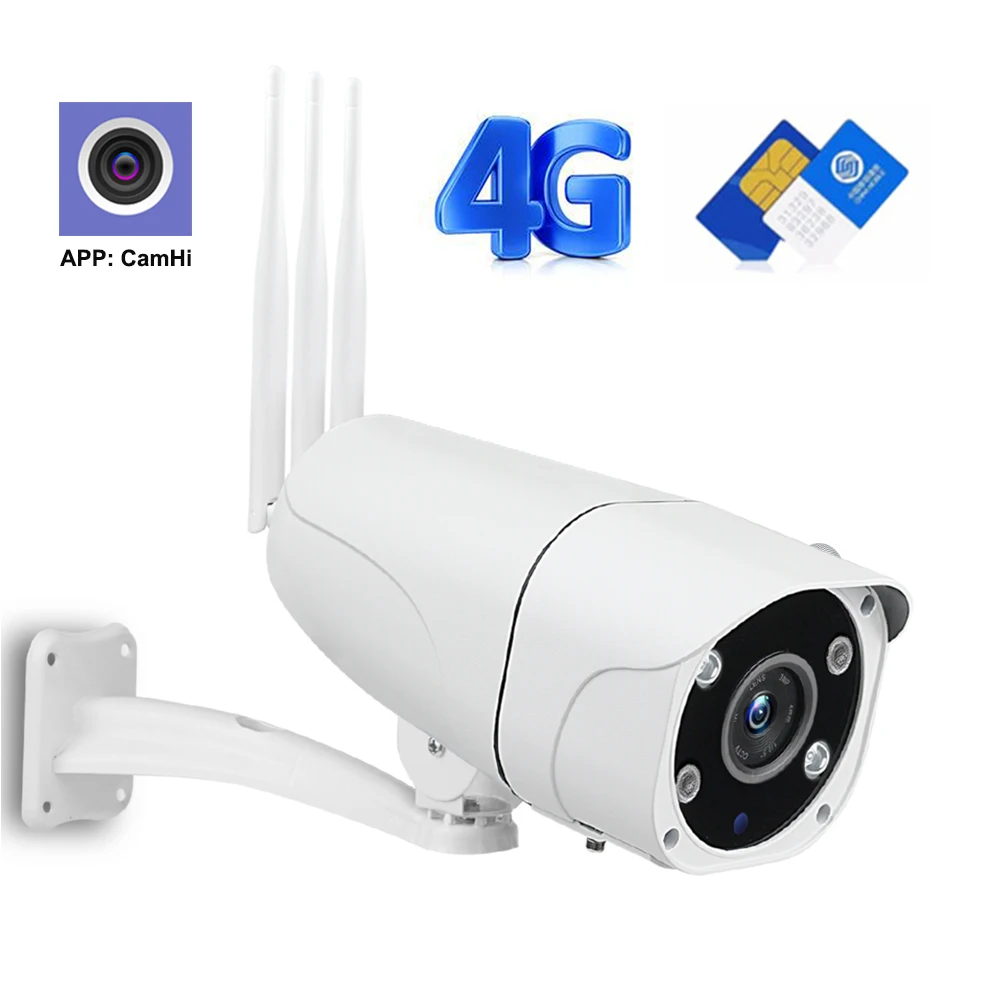 IP Камера уличная Беспроводная с поддержкой Sim карты 1080P 4G Wi Fi|Камеры