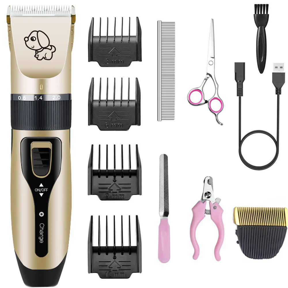 

Professional Pet Hair Trimmer Electric Pet Clipper USB Charging Cat Dog Hair Trimmer Shaver Set Animals Hair Cutting Machine