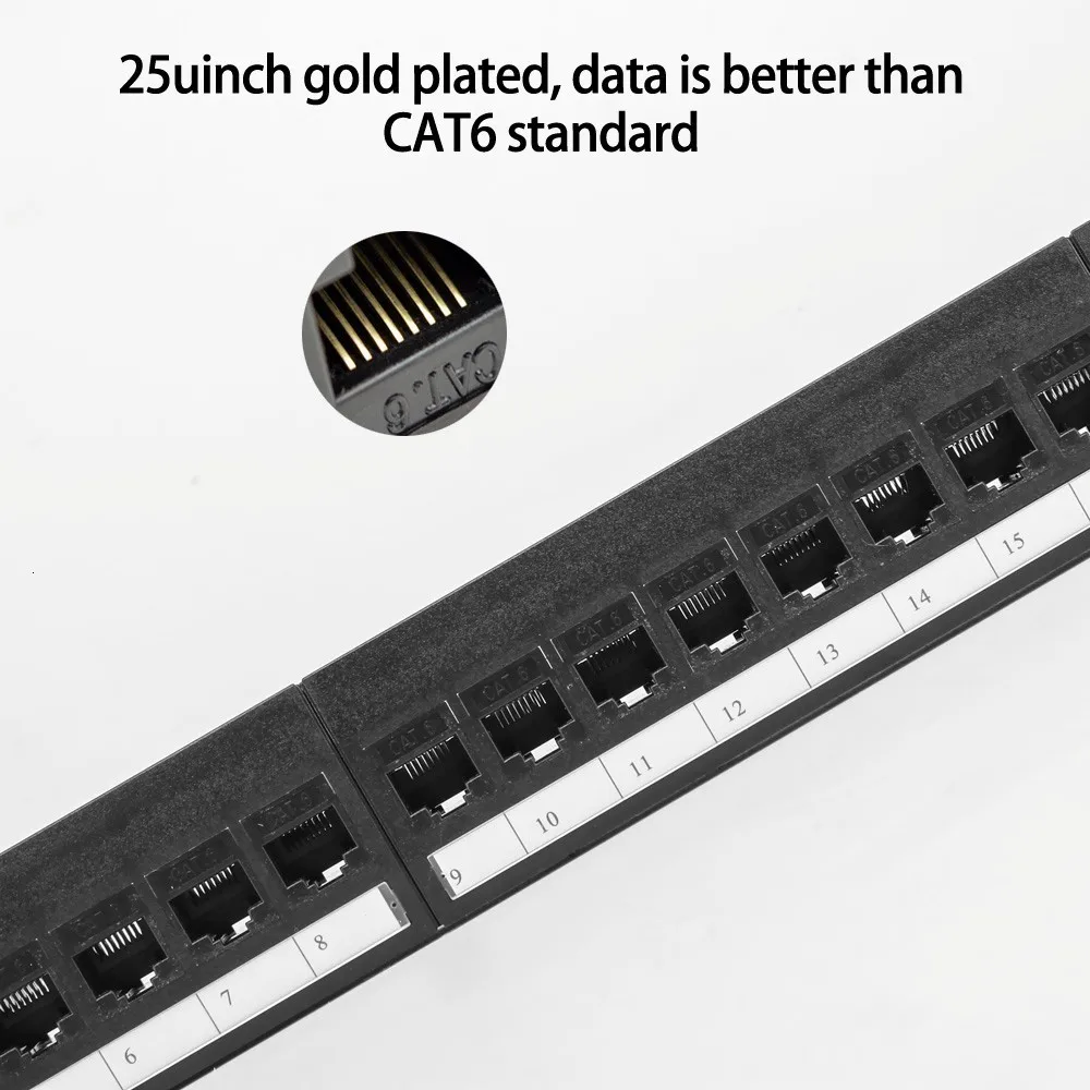 19 &quot1U стойка сквозной 24 порта CAT6 патч панель белый короткий Keystone Jack RJ45 сетевой