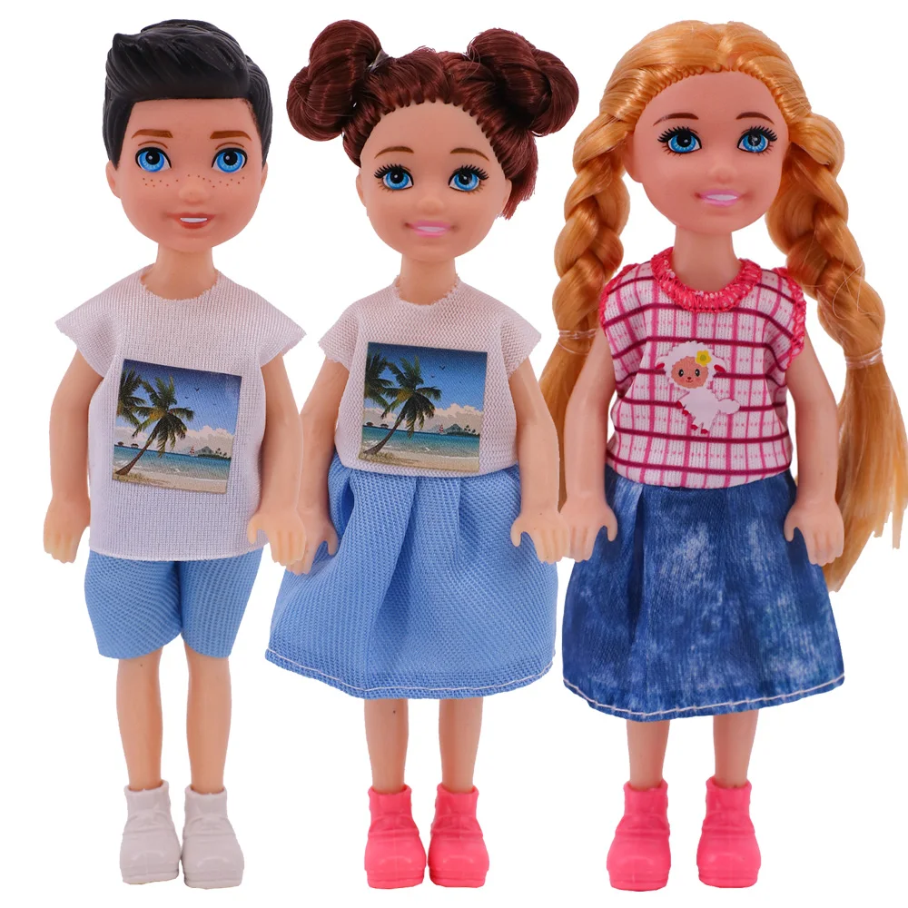 3 шт./компл. мини кукла 14 см милая Кукла Одежда для куклы Келли Мужская мальчиков