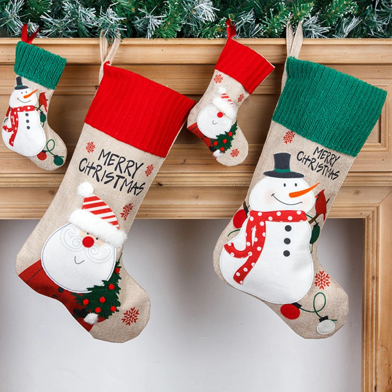

Подарочный мешок на новый год 2023, рождественские чулки, рождественские украшения для дома, носки, украшения для новогодней елки, товары для ...