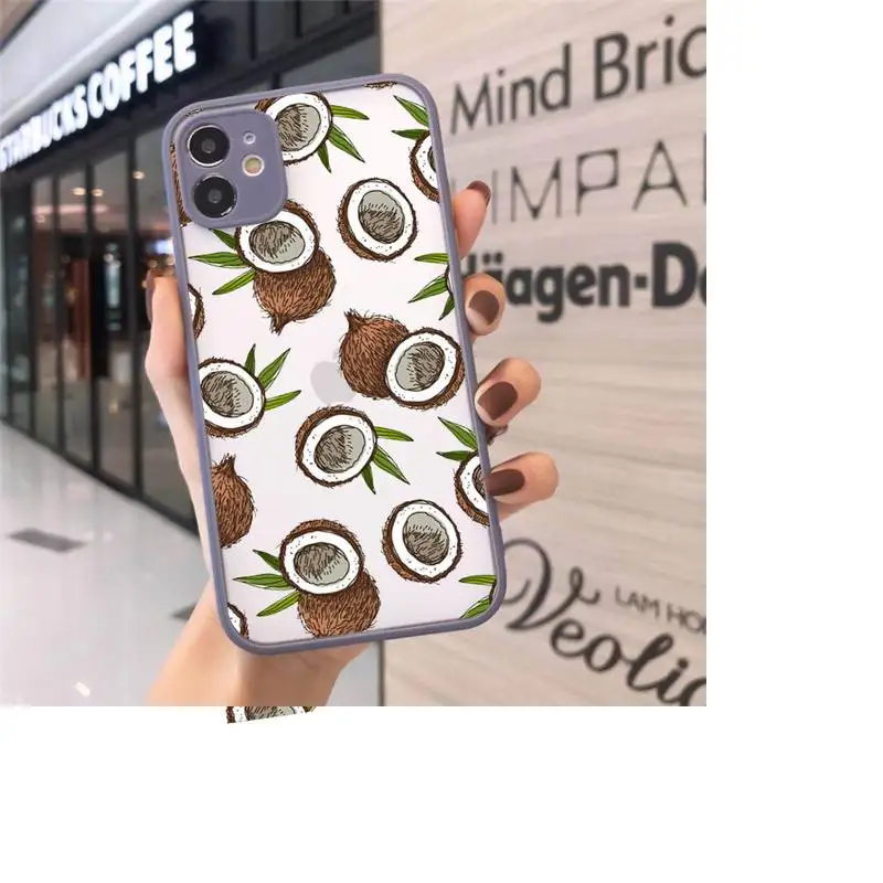 

Fashion Cute Cartoon Fruit Lemon Pineapple Phone Case Matte For iPhone 12 Mini 11 Pro XR XS Max 7 8 Plus X Hard PC Back Cover