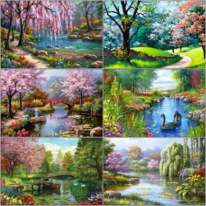 5d Mosaic Full Drill Home Craftology Diamond Painting Countryside Landscape Embroidery  Art For Living Room Decoration