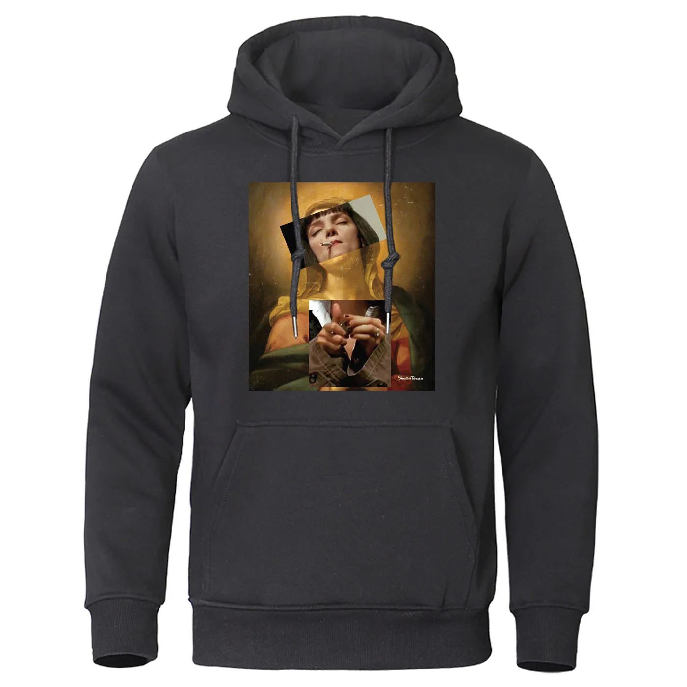 Мужская толстовка с капюшоном Virgin Mary Pulp Повседневная Уличная Толстовка в стиле