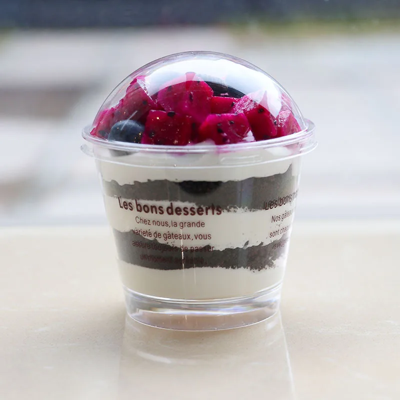 50 шт. креативные толстые пластиковые стаканчики для десертного торта 140 мл