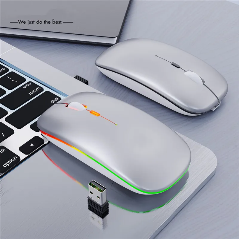 

Wireless Computer Mouse 2.4G Receiver Super Slim Mouse LED Backlight 4 Level DPI Slient Game Mice