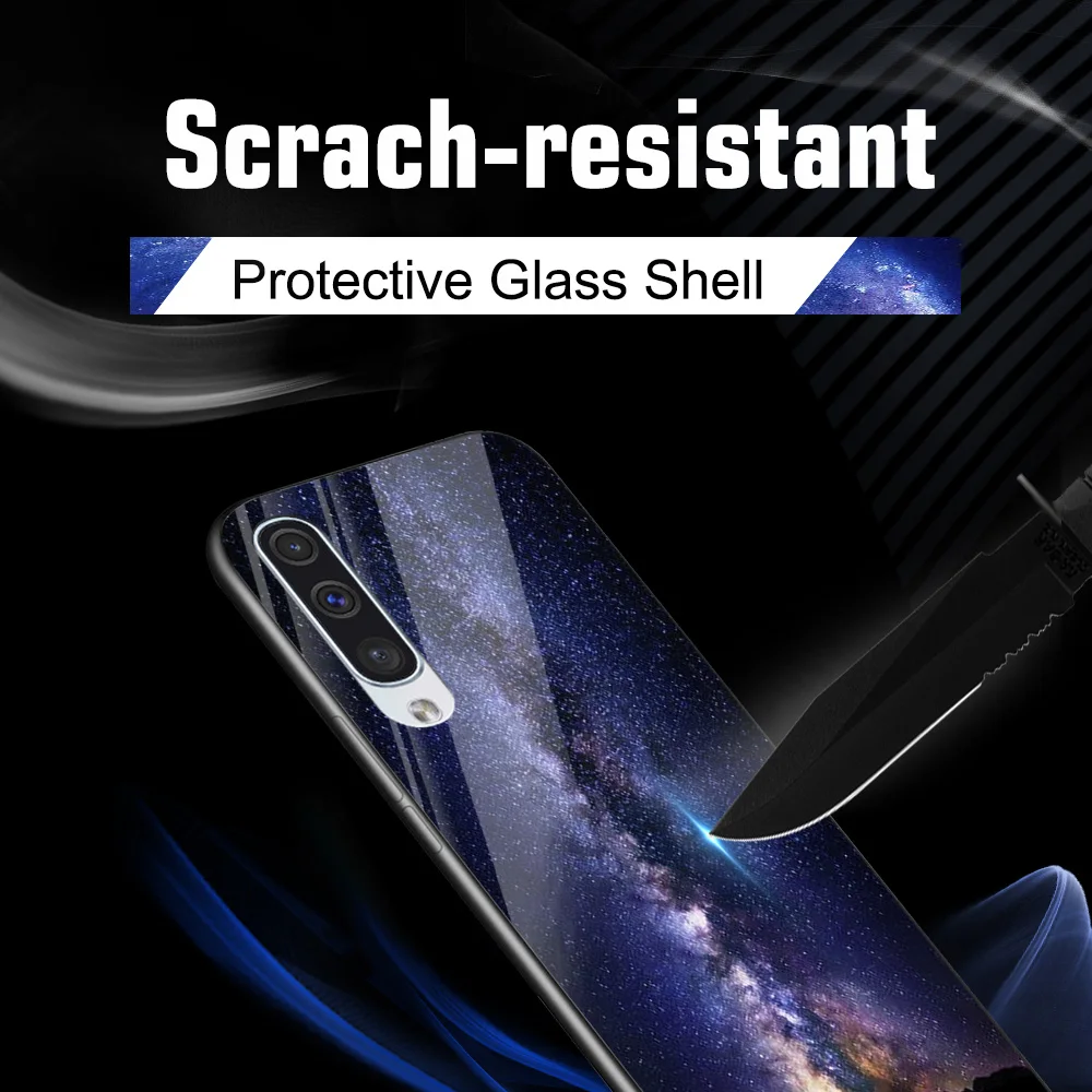 Чехол из закаленного стекла для Samsung Galaxy A51 A71 A50 A70 A40 A30 A20 A30s A60 A10 A80 A90 5G A50s A20s A10s A7