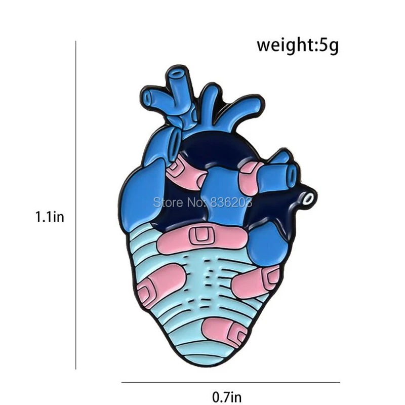 1pc human kindy Shape Brooch Pins anatomy skeleton medical Anatomical Model Lymph Node Enlargement male member traumatic pistol |