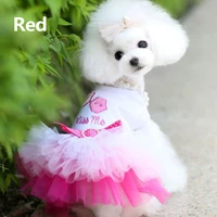 pet sweety puppy tutu dog costume lip love pet skirt princess dress lace casual fashion wedding