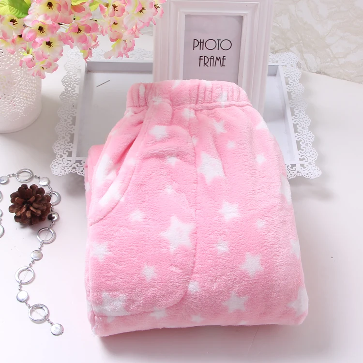 Женские Фланелевые штаны в горошек для сна мягкие теплые удобные пижамные